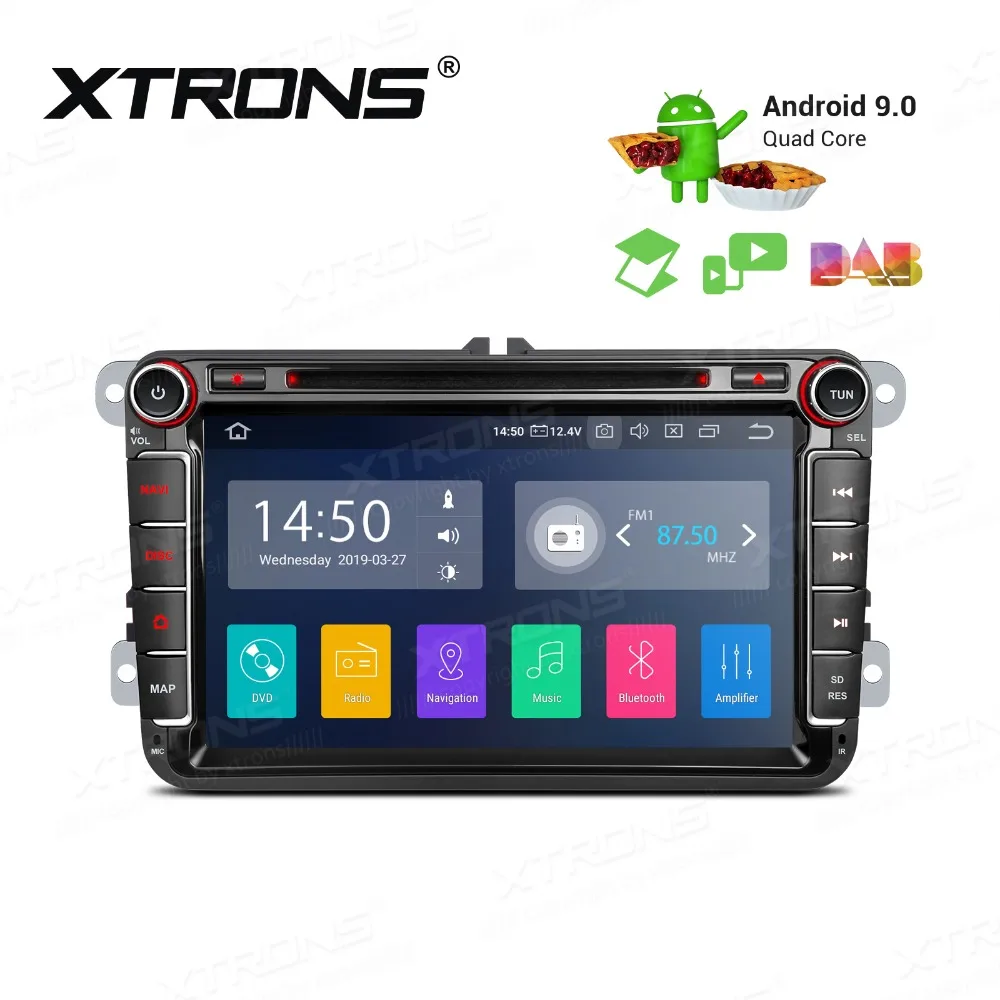 XTRONS 8 &quotAndroid 9 0 автомобильный стерео dvd плеер для Volkswagen Golf Passat Touran Tiguan Sharan Magotan Skoda