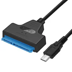 USB 3,1 Тип C SATA кабель конвертер штекер до 2,5 "HDD SSD провод привода адаптер проводной преобразования USB3.1 SATA3 22Pin кабель для компьютера