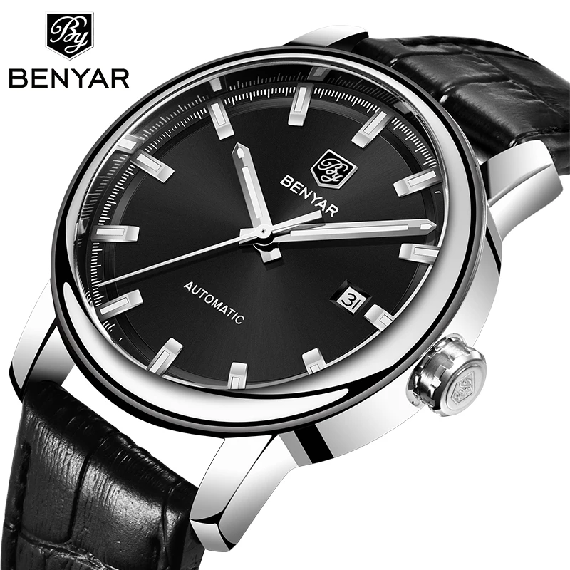 Watch Men BENYAR New Top Luxury Fashion Black Leather Watch Military Waterproof Machinery Sport Men's Watches Relogio Masculino Watch Men BENYAR New Top Luxury Fashion Black Leather Watch Military Waterproof Machinery Sport Men's Watches Relogio Masculino