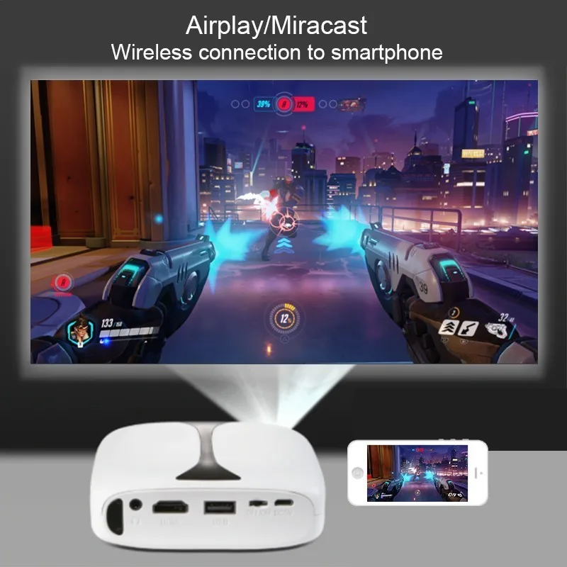 Everycom RD606 мини DLP проектор светодиодный затвор 3D Wifi 5200mAh аккумулятор Карманный Pico