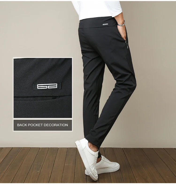 HCXY, высокое качество, мужские повседневные штаны, мужские весенние летние брюки, мужские штаны, Мужские штаны с эластичной резинкой на талии, водонепроницаемые, быстросохнущие, 28-38