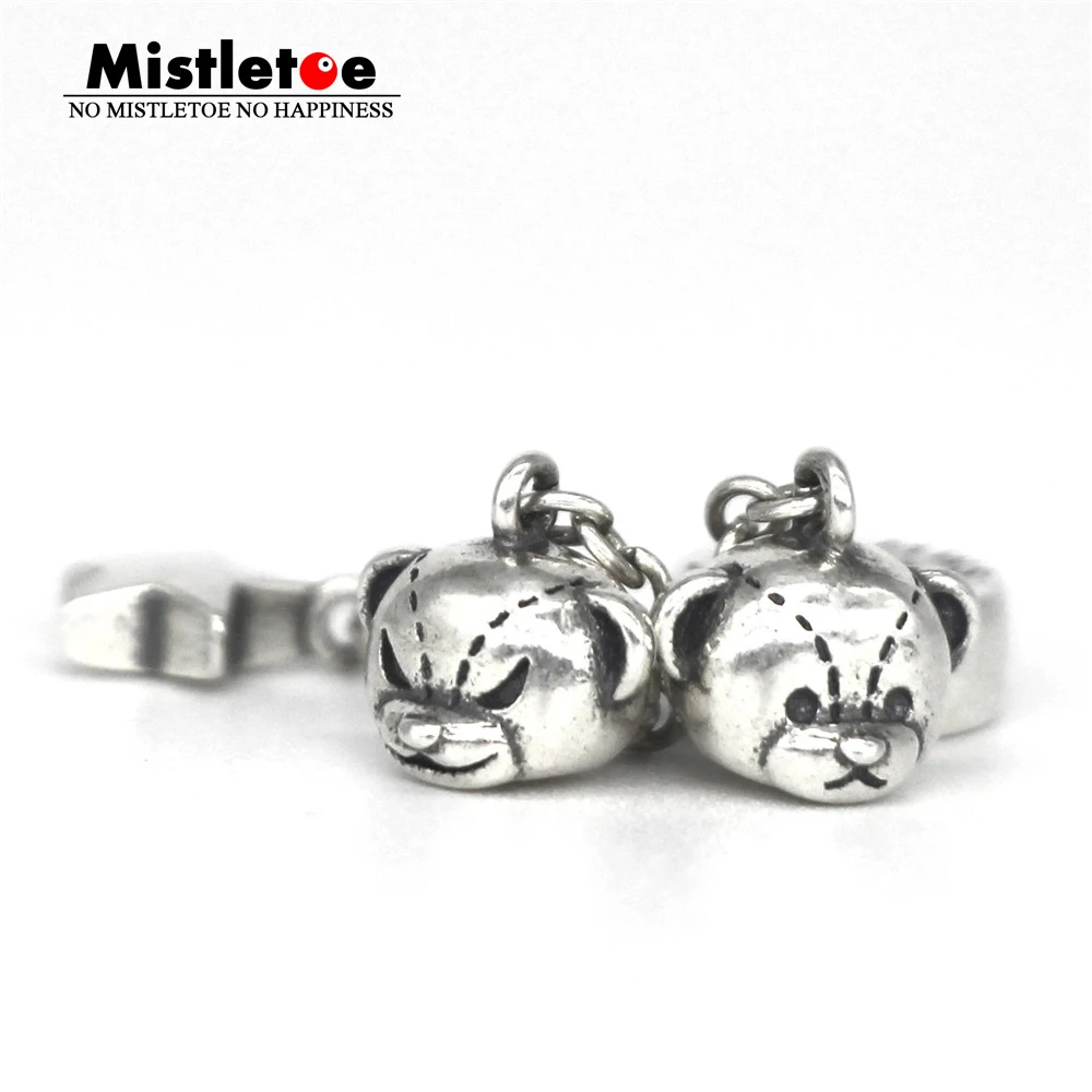 

Mistletoe Genuine 925 Sterling Silver Gemini Bear Dangle Charm Bead Fit European Bracelet Jewelry