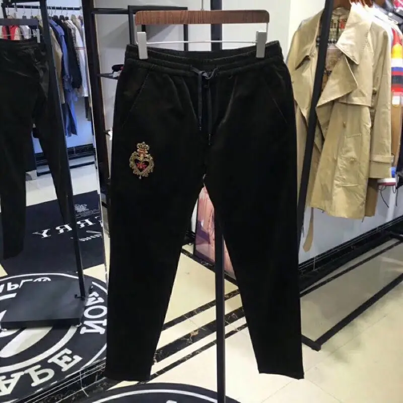 WE12217BH модные для мужчин's брюки для девочек 2018 взлетно посадочной полосы Элитный бренд Европейский дизайн вечерние стиль