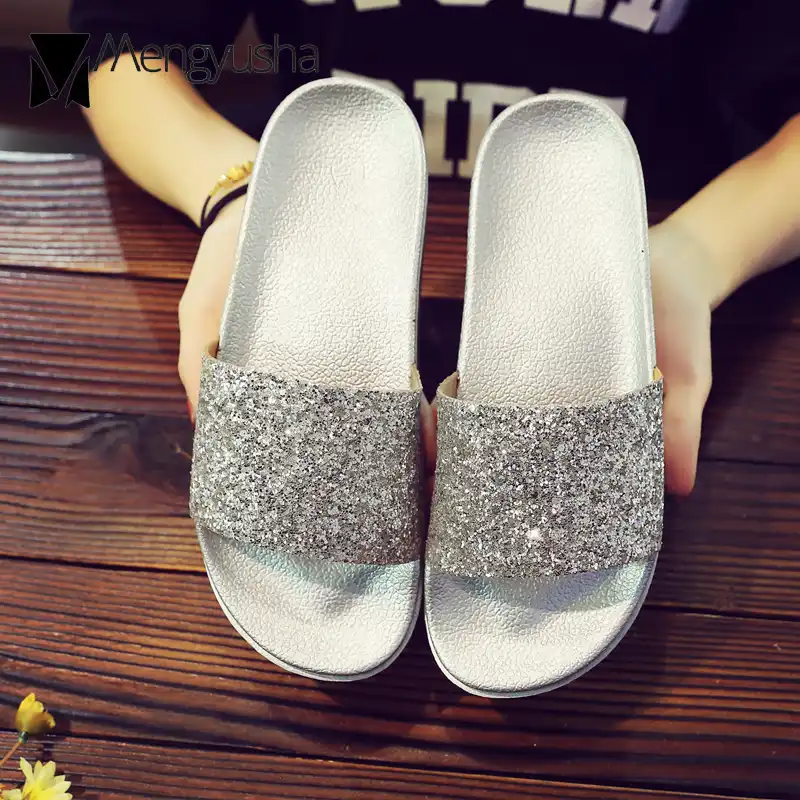 silver beach sandals