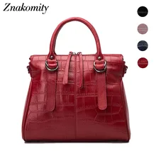 Znakomity/красные сумки из крокодиловый кожи, сумочка из натуральной крокодиловой кожи, сумка на плечо для женщин, женские ручные сумки для женщин