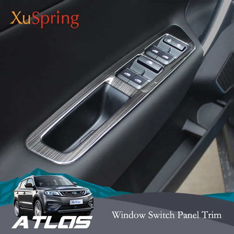 Для Geely Atlas Boyue Emgrand NL 3 Proton X70 2018 2019 LHD переключатель окна автомобиля панель Регулировка крышки отделка наклейки полоса Гарнир|Лепнина для интерьера| | АлиЭкспресс