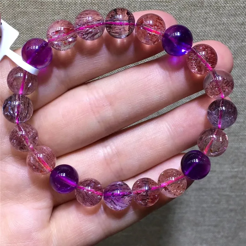 Natural Super Seven Melody Stone Rutilated Quartz Bracelet (6)