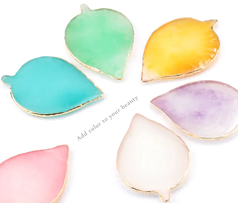 1 pcs False Eyelash Extension Stand Pallet Pad Resin Leaf-like Lashes glue Holder For Fake Eyelashes Extension Makeup Tools