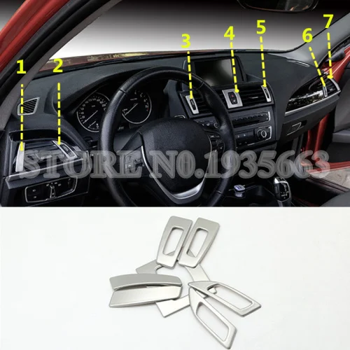 

For BMW 1 Series F20 F21 Centre Console & Side Air Vent Outlet Cover Trim 2012-2018 7pcs