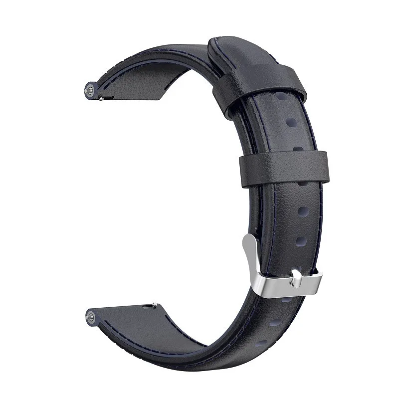 Сменные наручные часы из натуральной кожи для Garmin forerunner 245 645 vivoactive 3 music Smart Watch высокого качества 6,4 - Цвет: Темно-синий