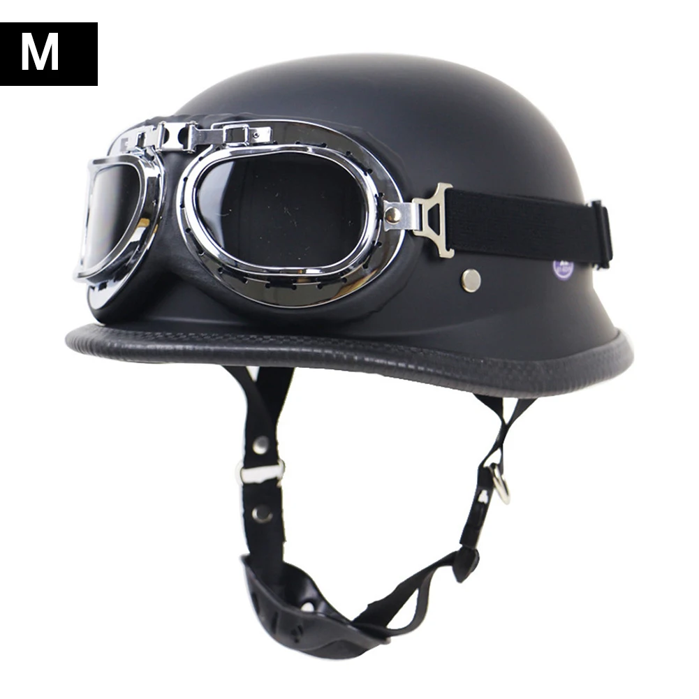Лидер продаж легкий Ретро мотоциклетный шлем DOT одобренный немецкий стиль для открытого лица мотоциклетный полушлем с очками коврик