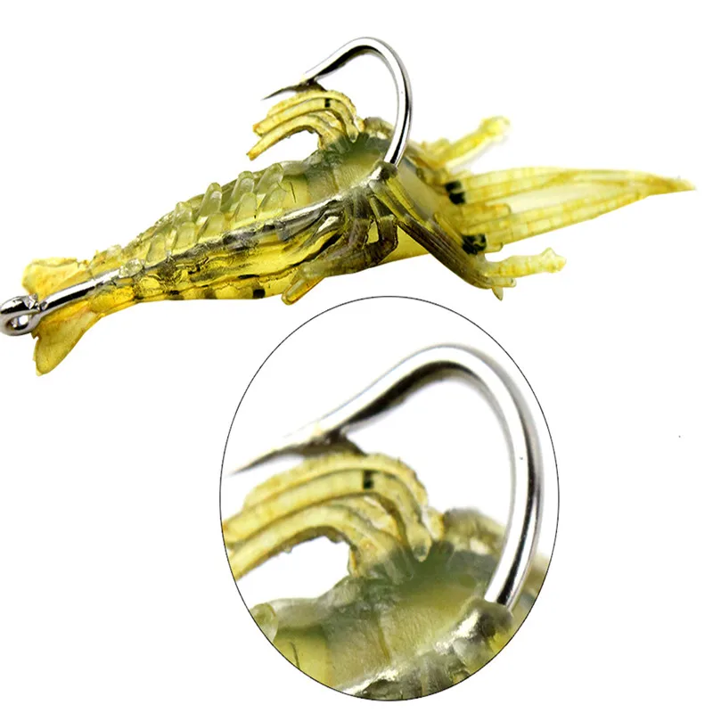 

10 Pcs Shrimp Worm Bait Fishing Lures Artificial Squid 4cm Fishing Lures Soft Shrimp Jerkbait Fish Lure Bass Fish Smell Bait
