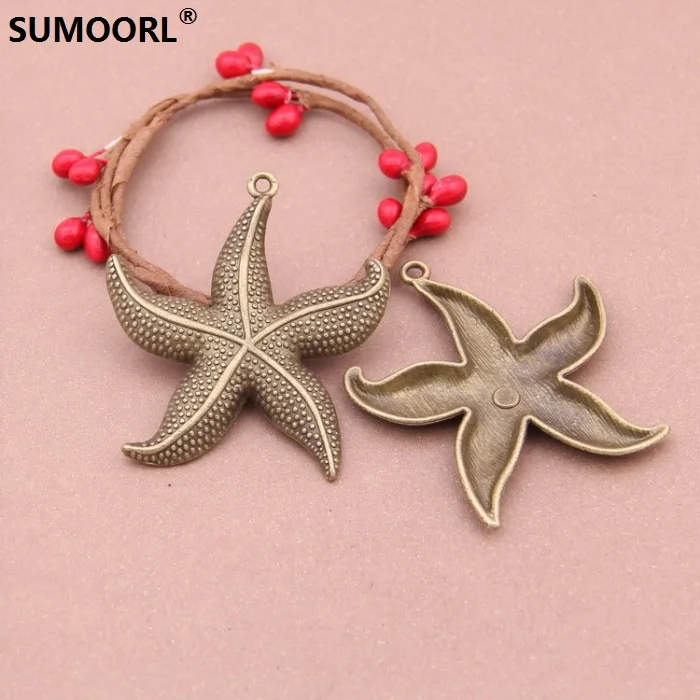 SUMOORL 5 шт./лот 48*45 мм Starfish ювелирных изделий Pandent браслет морской жизни DIY сделать |