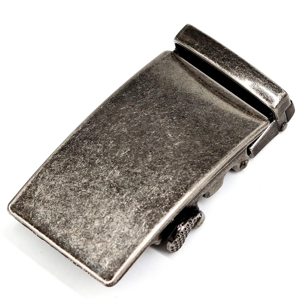 

Men's Ratchet Dress Belt With Automatic Buckle Retro Silver