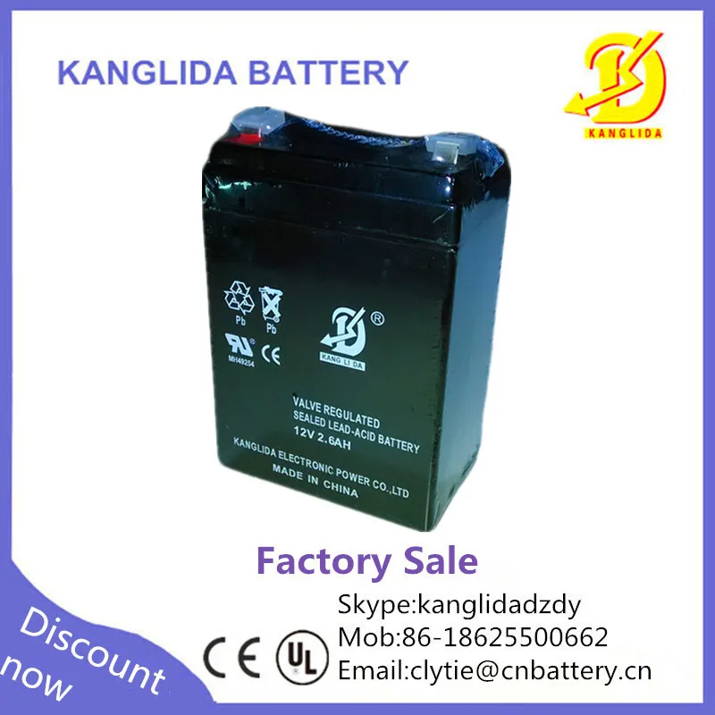 12v 2.6ah 6 fm 2.6 deep cycle rechargeable sealed lead acid battery