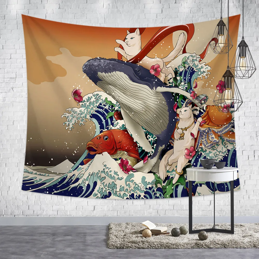 

Home Decor Japanese Tapestry Ukiyo Painting For Home Decor Restaurant Tapestry Wall Bar Sofa Bedroom Background Tapestry Blanket