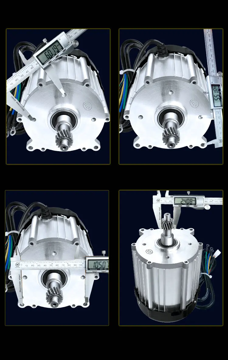 Постоянный ток 48В/60 в/72 в 1000 Вт 3200 об/мин постоянный магнит бесщеточный дифференциальный двигатель 16 зубьев электромобиль/скутер/мопед мощность