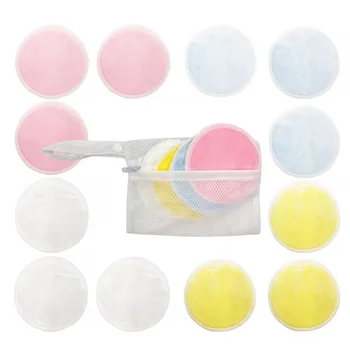 

Makeup Remover Pads Bamboo Fiber Washable Reusable Practical With Net Bag Solid Facial Cleaner Portable Soft Rounds Wipes