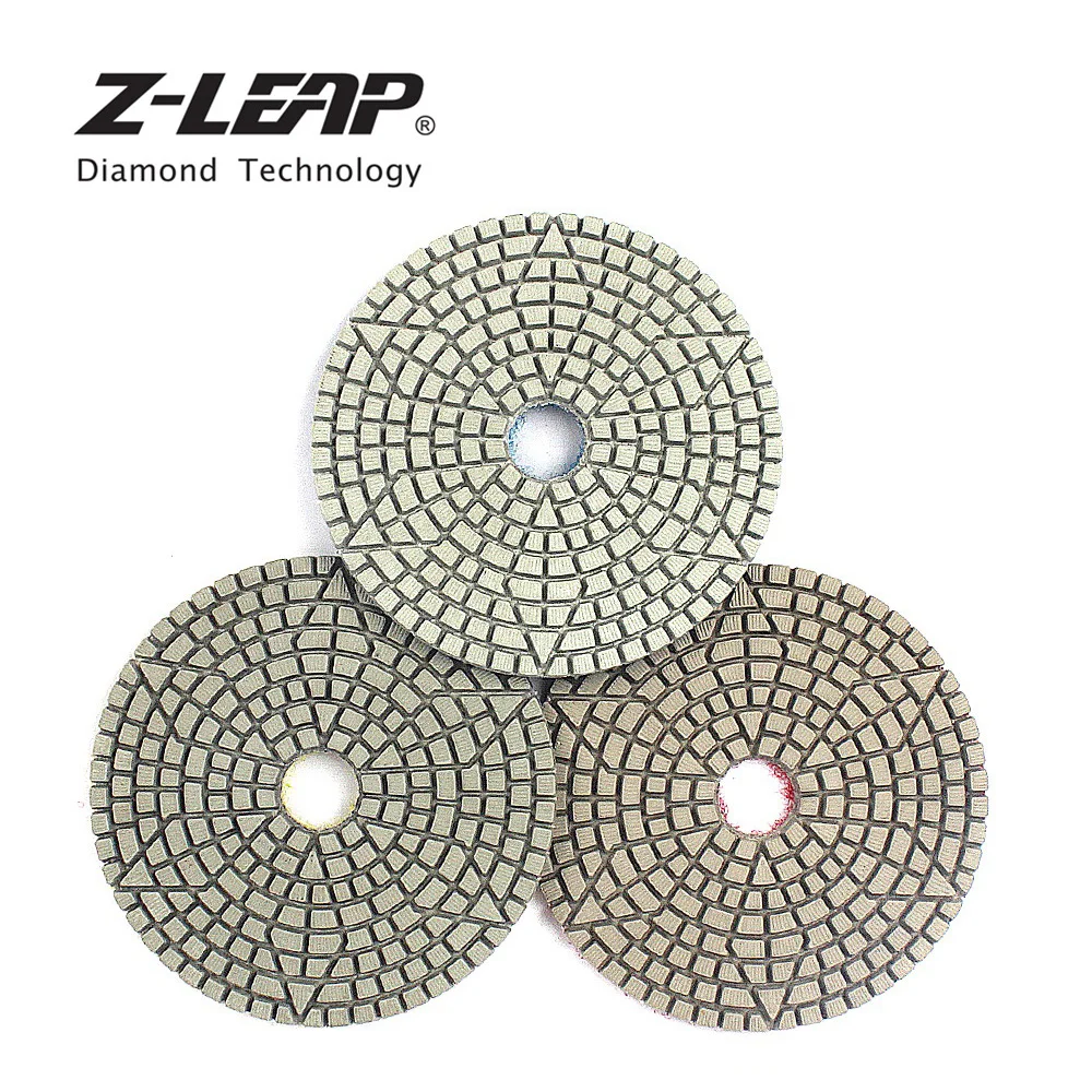 Z LEAP 100mm 3 Step Diamond Polishing Wheels 3pcs/Set Quality for