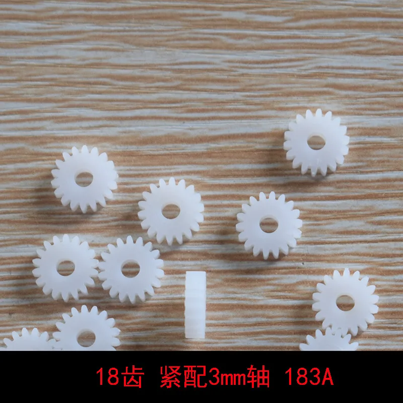 

10/100/1000pcs 18teeth/hole 3mm/OD 10mm/thin plastic gear/rc car/DIY toys accessories/technology model parts/baby toys/183A