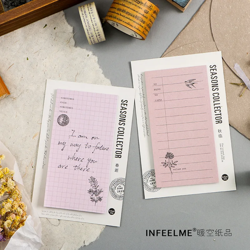 

1 Set Memo Pads Sticky Notes Kawaii Cute Four Season Paper Notepad diary Scrapbooking Stickers Office School stationery Bookmark