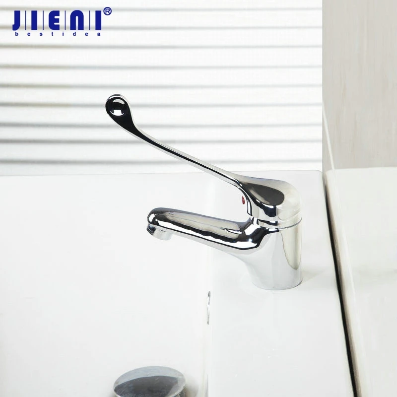 Basin Faucet Torneira Disabled Person Medical Waterfall Deck Mounted Single Handle 8709 Chrome