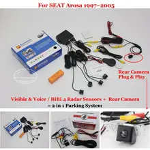 Liislee Car Parking Sensors + Rear View Back Up Camera = 2 in 1 / BIBI Alarm Parking System For SEAT Arosa 1997~2005