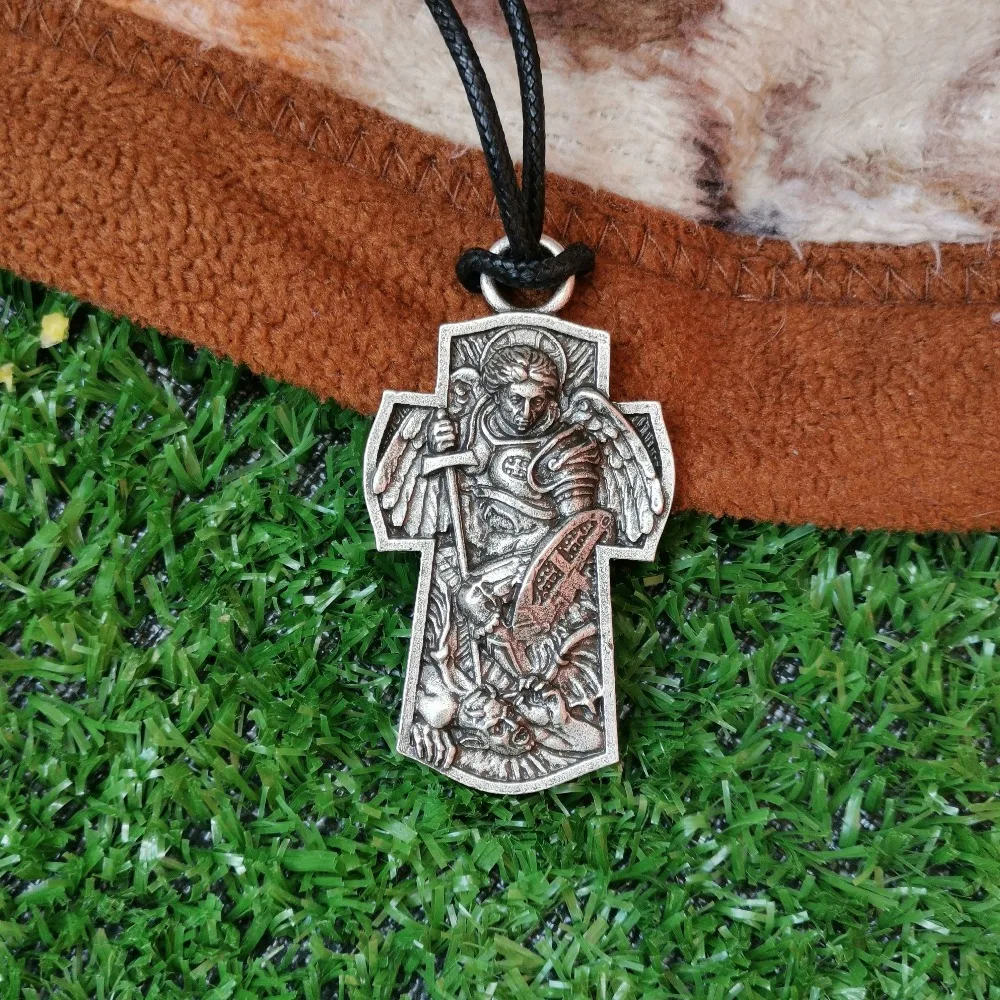Защитный кулон с подвеской «защитите меня» от святого покровителя, массивное ожерелье с молитвой «меда»