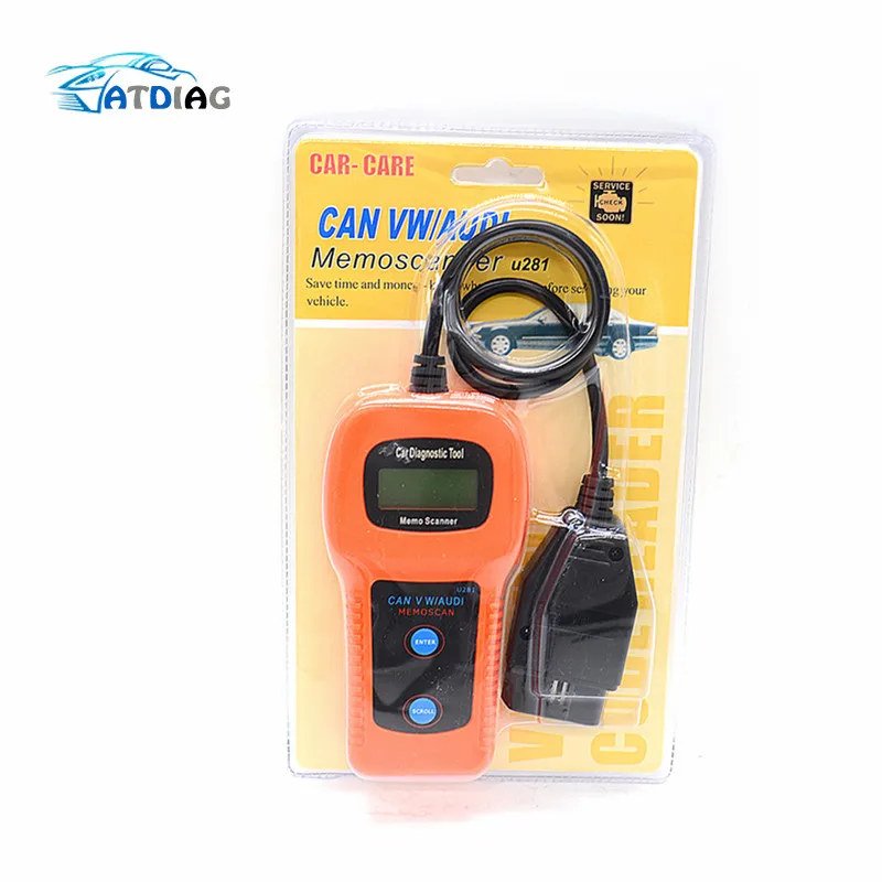 OBD2U281 EOBD Code Reader CAN-BUS Diagnostic Scanner U281 OBD 2 Scanner Code Reader Reset Tool U281