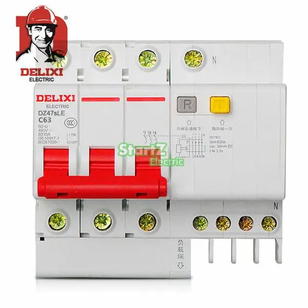 

63A 3P 3P+N RCBO RCD Circuit Breaker DE47LE DELIXI