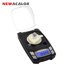 NEWACALOX 100 г/50 г x 0,001 г Мини цифровые электронные весы зарядка через usb весы Точность ювелирных изделий медицина лабораторные весы