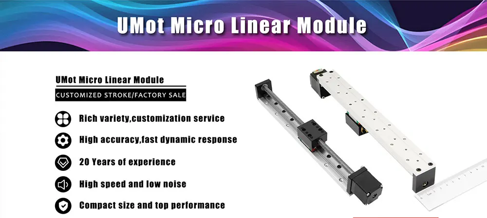 Низкая цена,, запчасти с ЧПУ, компактная структура 50 мм-300 мм, миниатюрный моторизованный линейный направляющий модуль