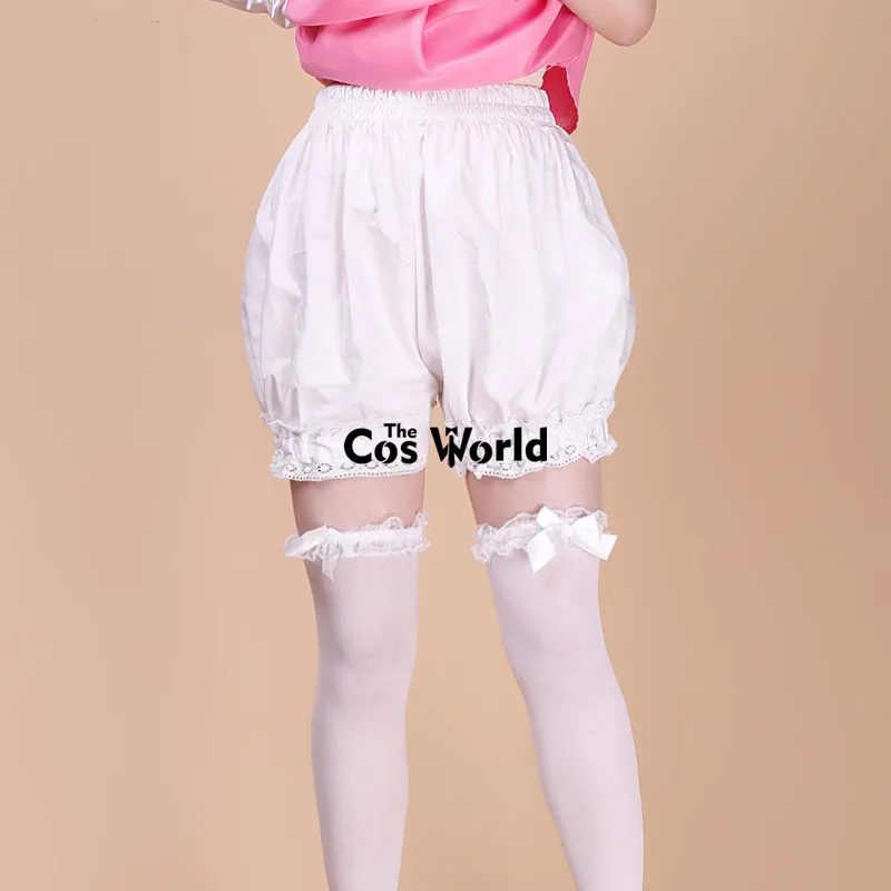 

Lolita Cotton Safety Bloomers Pumpkin Pants Shorts Underwear Leggings With Pocket For Maid Dress Cosplay Costumes