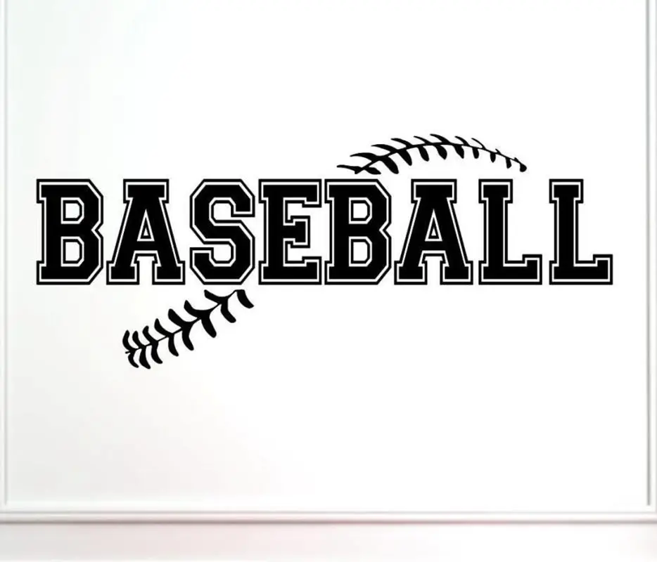 Dctal Baseball Car Windows Sticker Sports Decal Posters Vinyl Wall Decals Pegatina Decor Mural Baseball Sticker