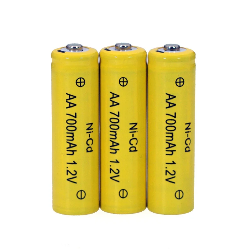 1,2 v NI-CD AA батареи 700mAh перезаряжаемые nicd батареи 1,2 V Ni-Cd aa для электрического дистанционного управления автомобиля игрушки RC ues