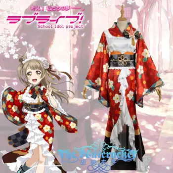 

Anime! Lovelive Minami Kotori After Awakening Kimono Cosplay Costume top+skirt+belt+headwear Free Shipping