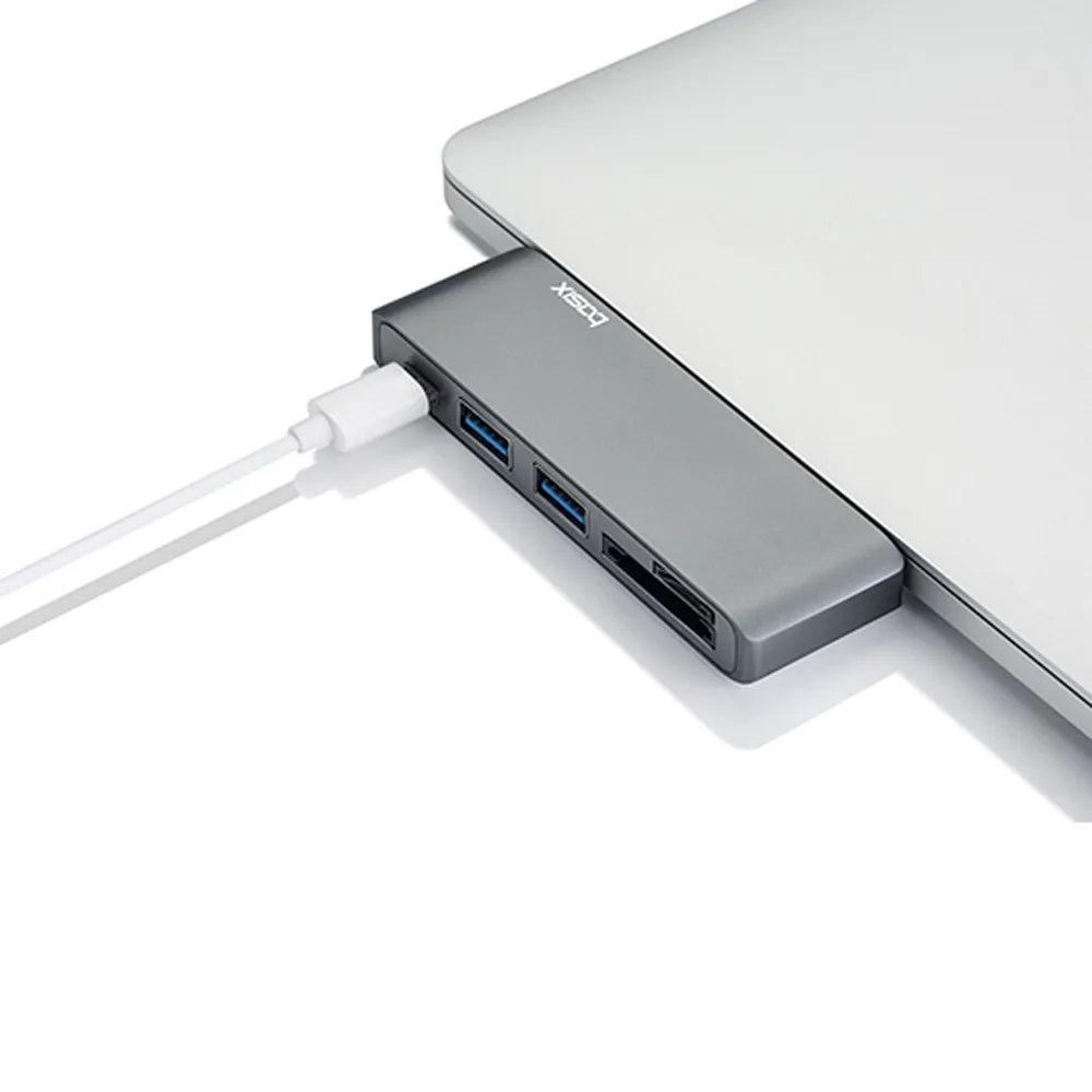 Kinganda usb-хаб высококачественный алюминиевый сплав 5в1 Тип C до USB3.0+ Тип C+ кардридер адаптер концентратор для Macbook PC BK#3 L0405