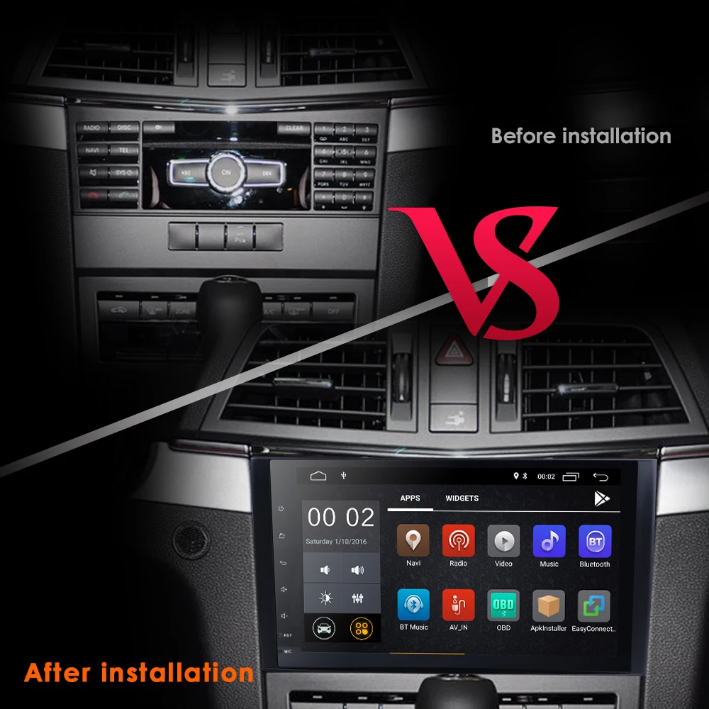 Flash Deal New Quad core 9 Inch 2 Din Android 9.0 Car Multimedia Player For Mercedes/Benz/Sprinter/Viano/Vito/B-class/B200/B180 RDS Camera 6