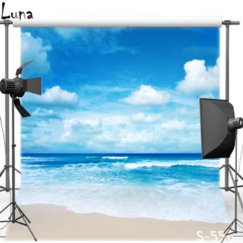

MEHOFOTO Seaside Vinyl Photography Background For Wedding Blue Sky New Fabric Flannel Photo Background For Photo Studio 556