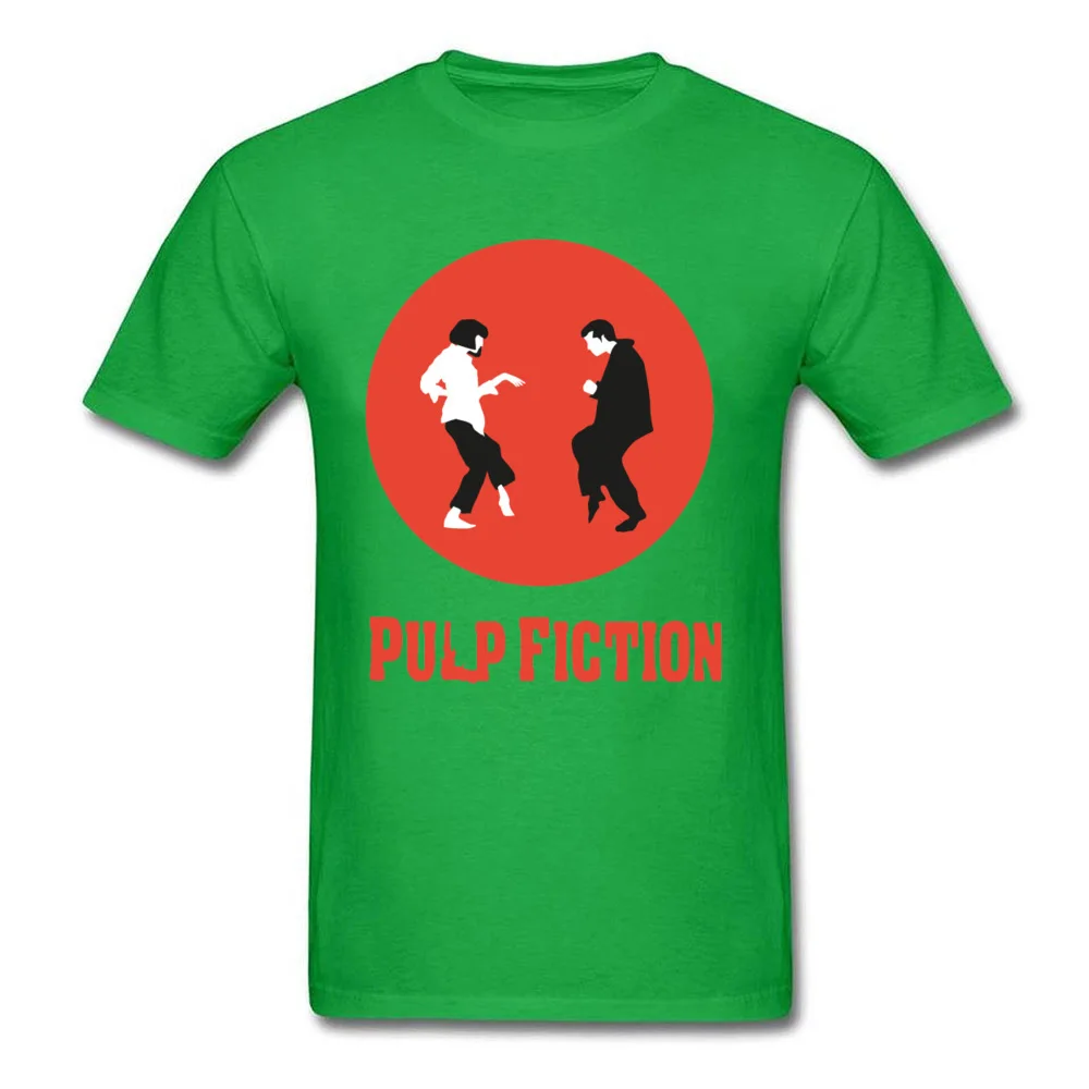 Printed On Pulp-Fiction190618 Short Sleeve Summer/Autumn Tops Shirt Fashion Crew Neck 100% Cotton Tshirts Young T Shirts Pulp-Fiction190618 green