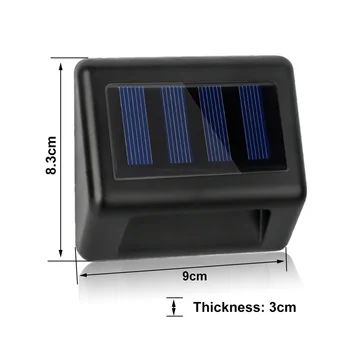 

1 Pair LED Solar Power Stair Lights Waterproof Outdoor Garden Energy Saving Courtyard Lamp TN88
