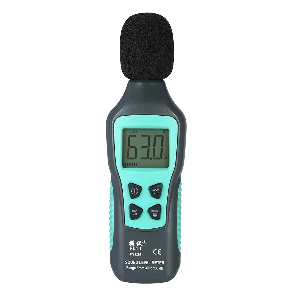 FUYI ЖК-цифровой Noisemeter измеритель уровня звука 30-130 дБ децибел контрольный тестер с максимальным/минимальным/режимом удержания данных