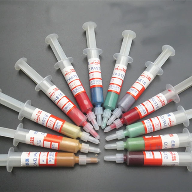 12 Pieces Diamond Abrasive Paste Needle Tube Grinding Polishing Paste Metal Mold Jade Mirror