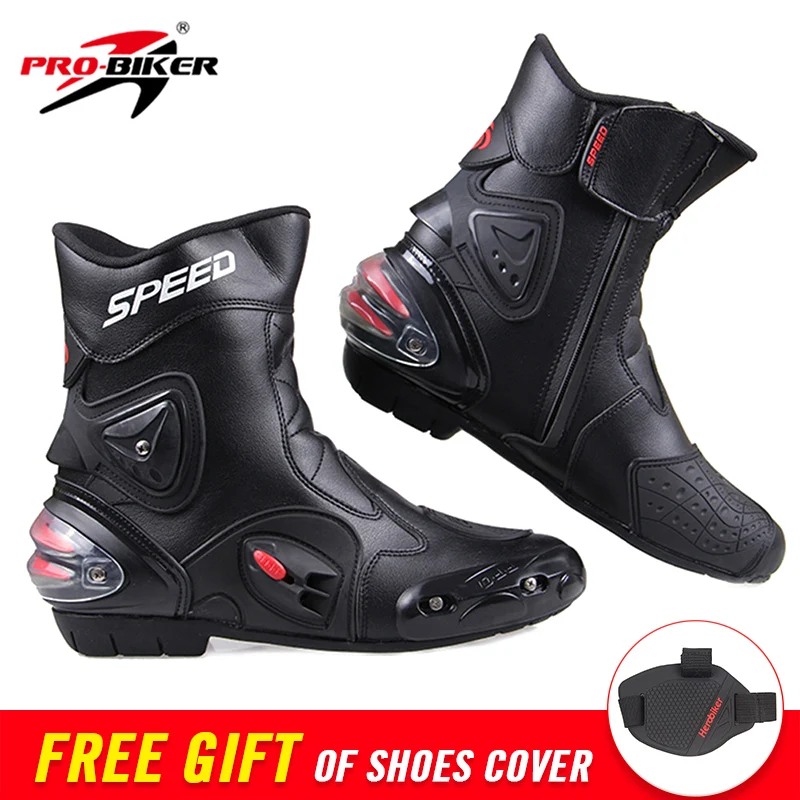 PRO BIKER SPEED Ankle Joint Protection Motorcycle Boots Moto Shoes For Motorcycle Riding Racing Motocross Boots
