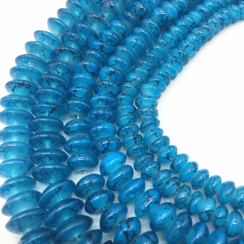 

UFO Shaped 3*6/4*8/5*10mm Glass Beads Loose Spacer Charm Beads Jewelry Making Accessory DIY #UU04