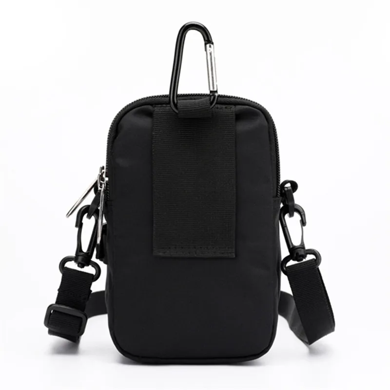 Osmond الرجال الخصر حقيبة الهاتف المحمول محفظة الذكور السفر الخصر حزمة الأسود النايلون للماء Crossbody حقيبة المرأة مضحك حزمة bolso