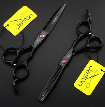 

6.0" 5.5" Japan 440C Hairdresser's Cutting Scissors Thinning Shears Salon Hairdressing Hair Shears Set Barbers Hair Tool LZS0556