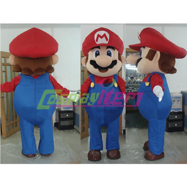 Custom Made movie Cartoon Mario Mascot Costume Mario Cosplay Costume Adult Super Mario cosplay