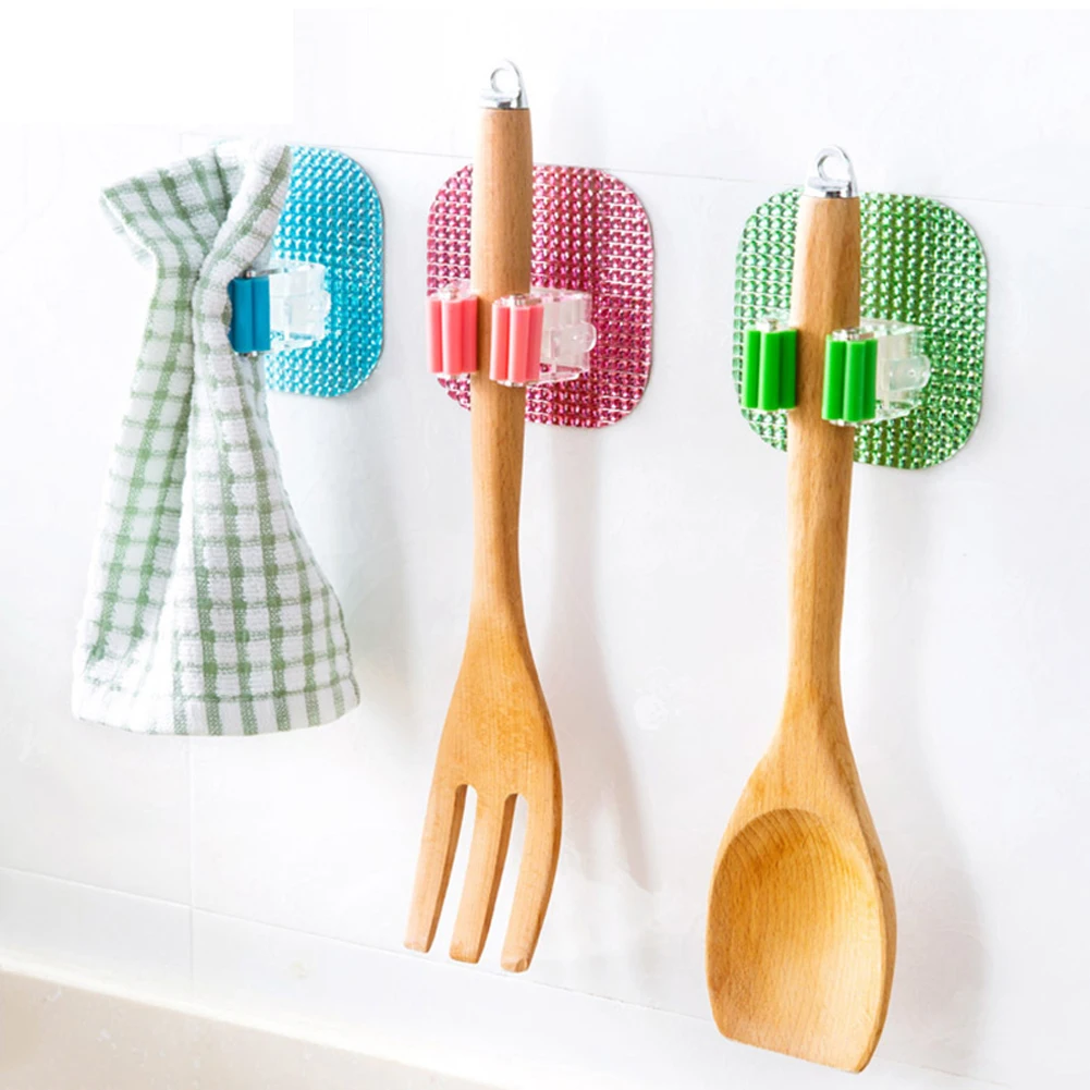 Reusable Crystal Bathroom Cleaning brush Mop Broom Wall Hanging Holder