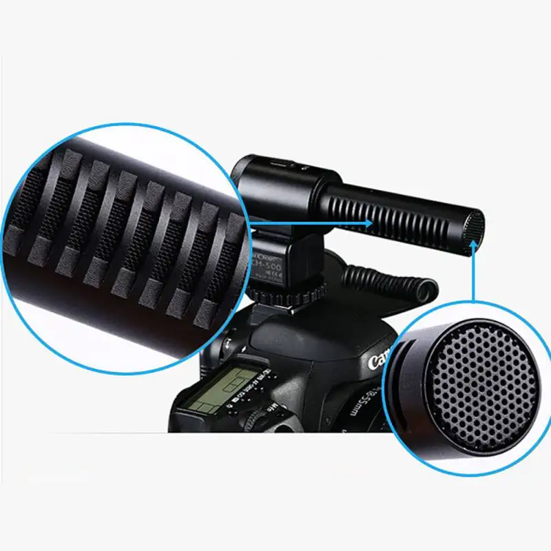 

MIC-03 Professional Electret Microphone Camera External Stereo Microphone Mike For Nikon D7500 D7200 D5600 D5500 D5300 D3300